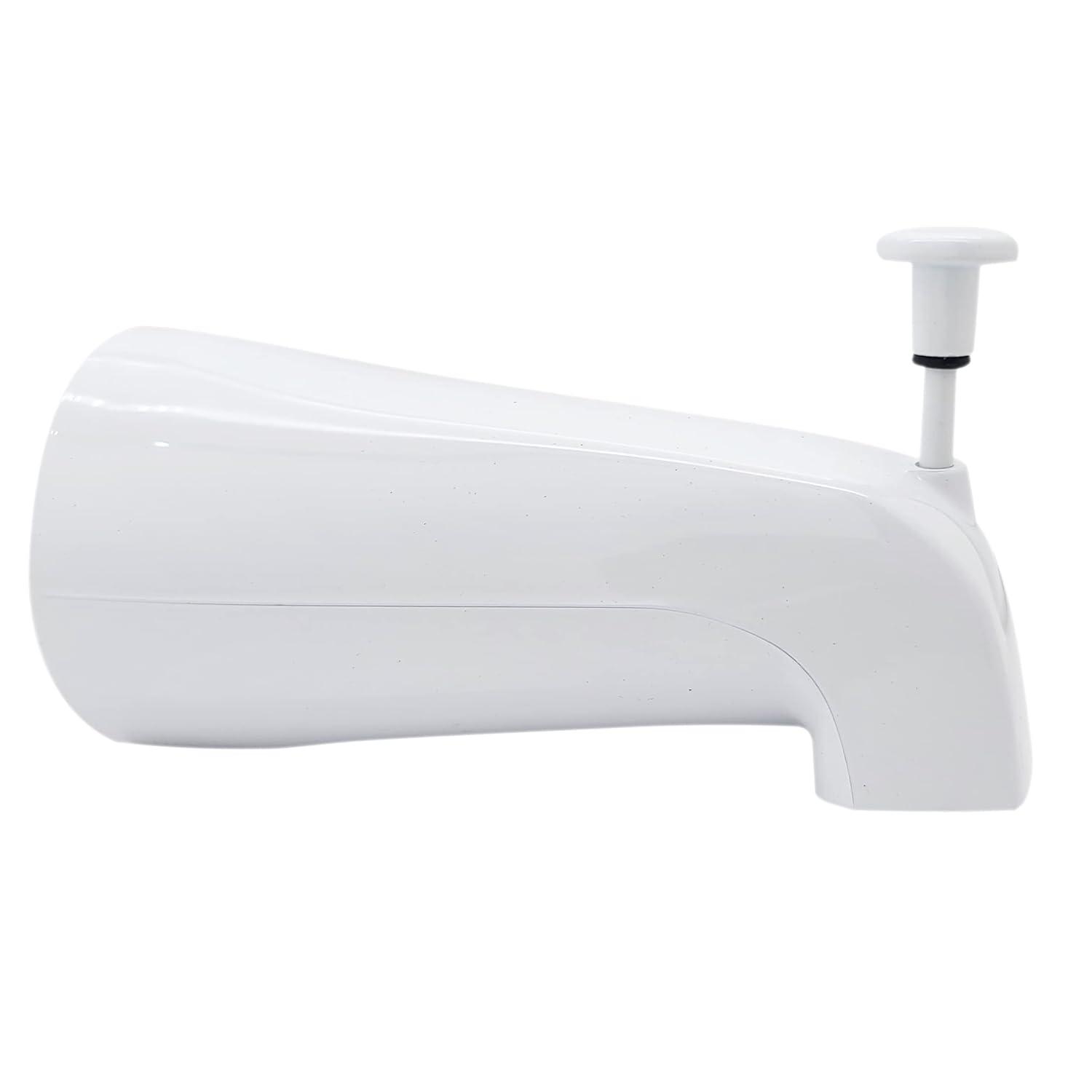 Westbrass 5-1/4" Reach Wall Mount Tub Spout with Front Diverter E531D-1F-50