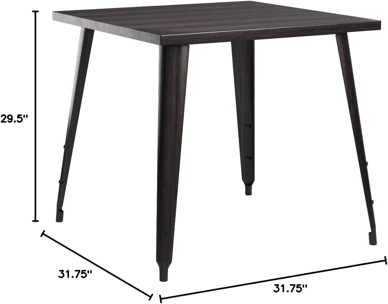 Flash Furniture Commercial Grade 31.75" Square Metal Indoor-Outdoor Table