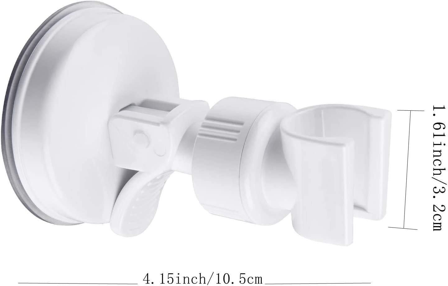 White ABS Plastic Adjustable Wall Mount Shower Bracket