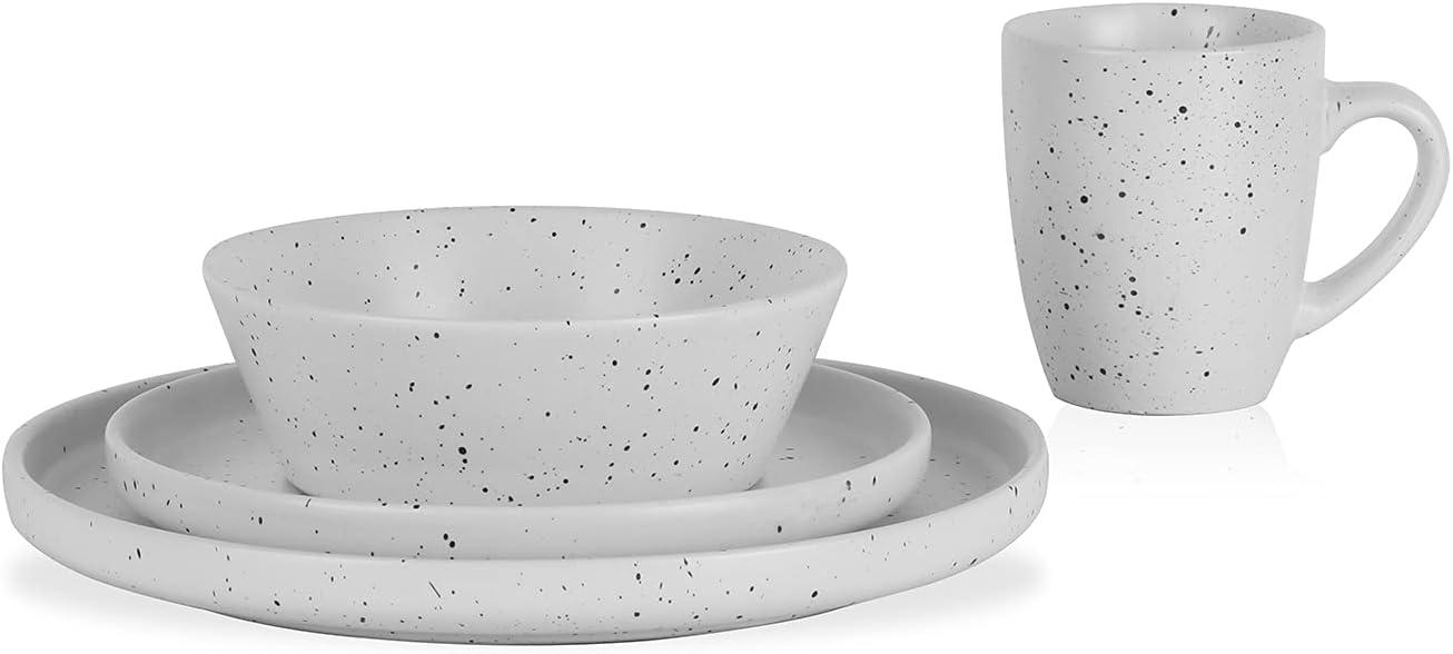 Stone Lain Jade 16-Piece Stoneware Dinnerware Set, Service for 4