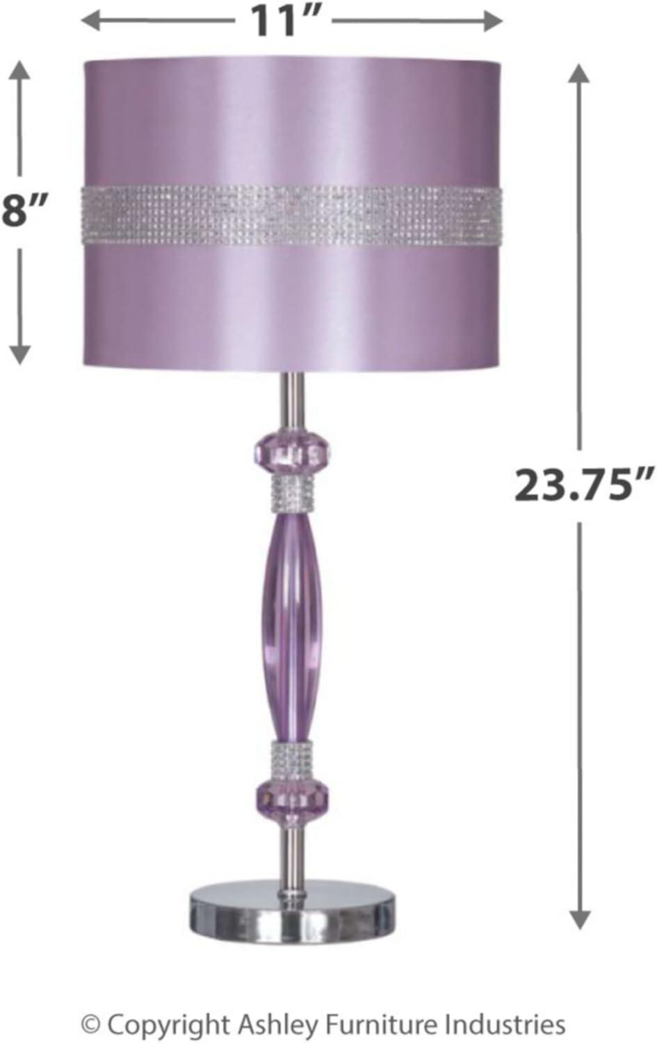 Signature Design by Ashley Nyssa Table Lamp Purple/Silver