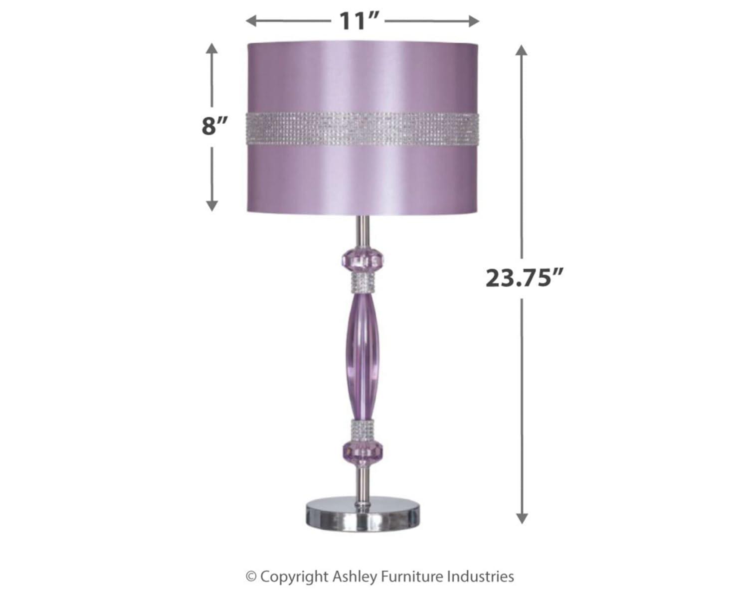 Signature Design by Ashley Nyssa Table Lamp Purple/Silver