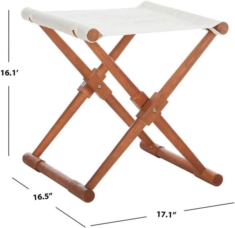 Breanne Patio Folding Stool (Set of 2) - Beige/Natural - Safavieh.