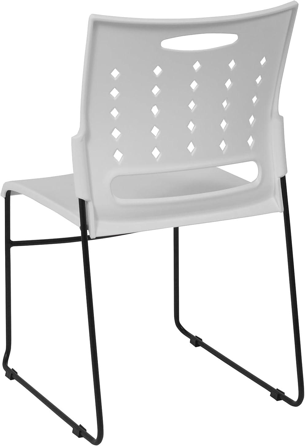 881 lb. Capacity Sled Base Stack Chair with Carry Handle and Air-Vent Back