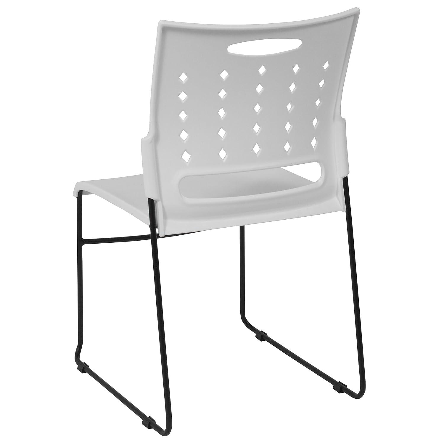 881 lb. Capacity Sled Base Stack Chair with Carry Handle and Air-Vent Back