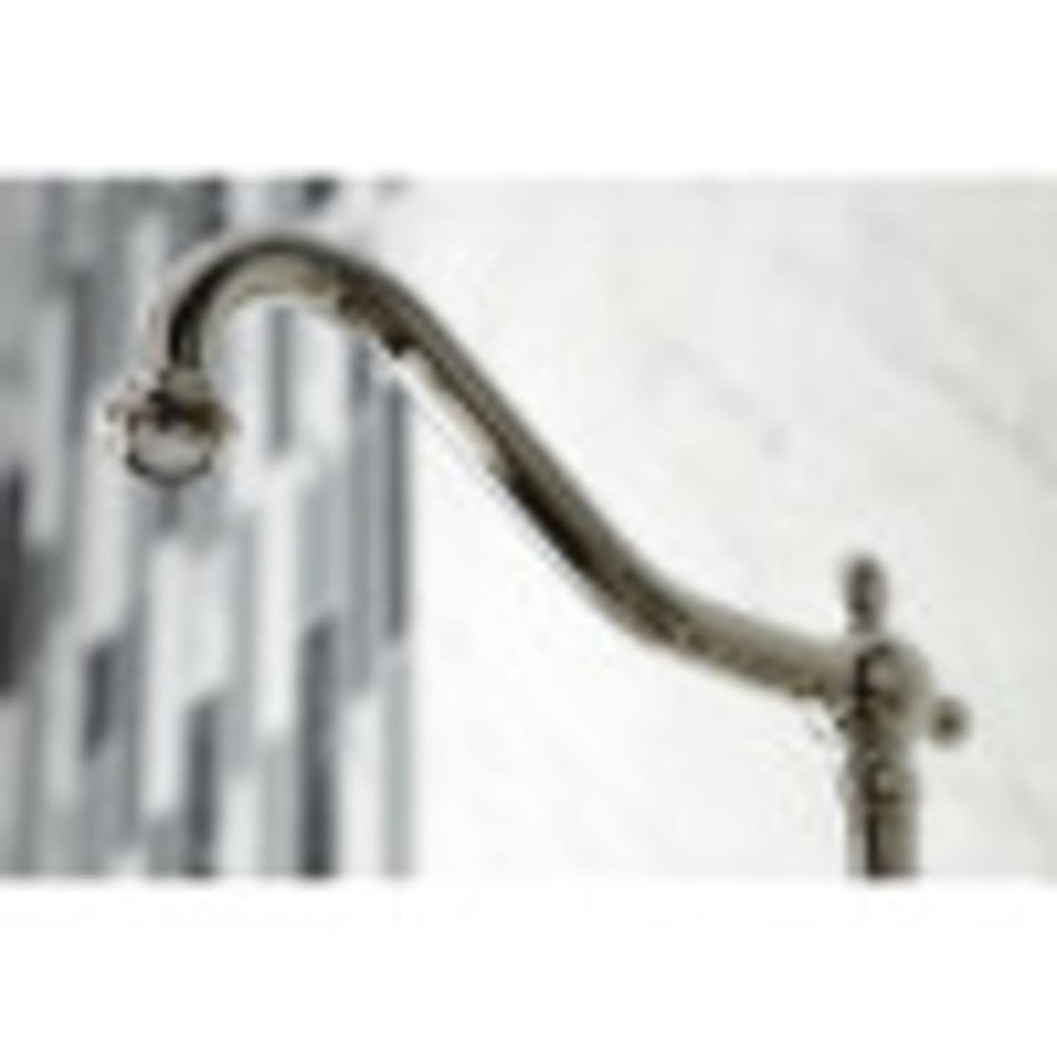 Kingston Brass Heritage Double-Handle Wall-Mount Bridge Kitchen Faucet