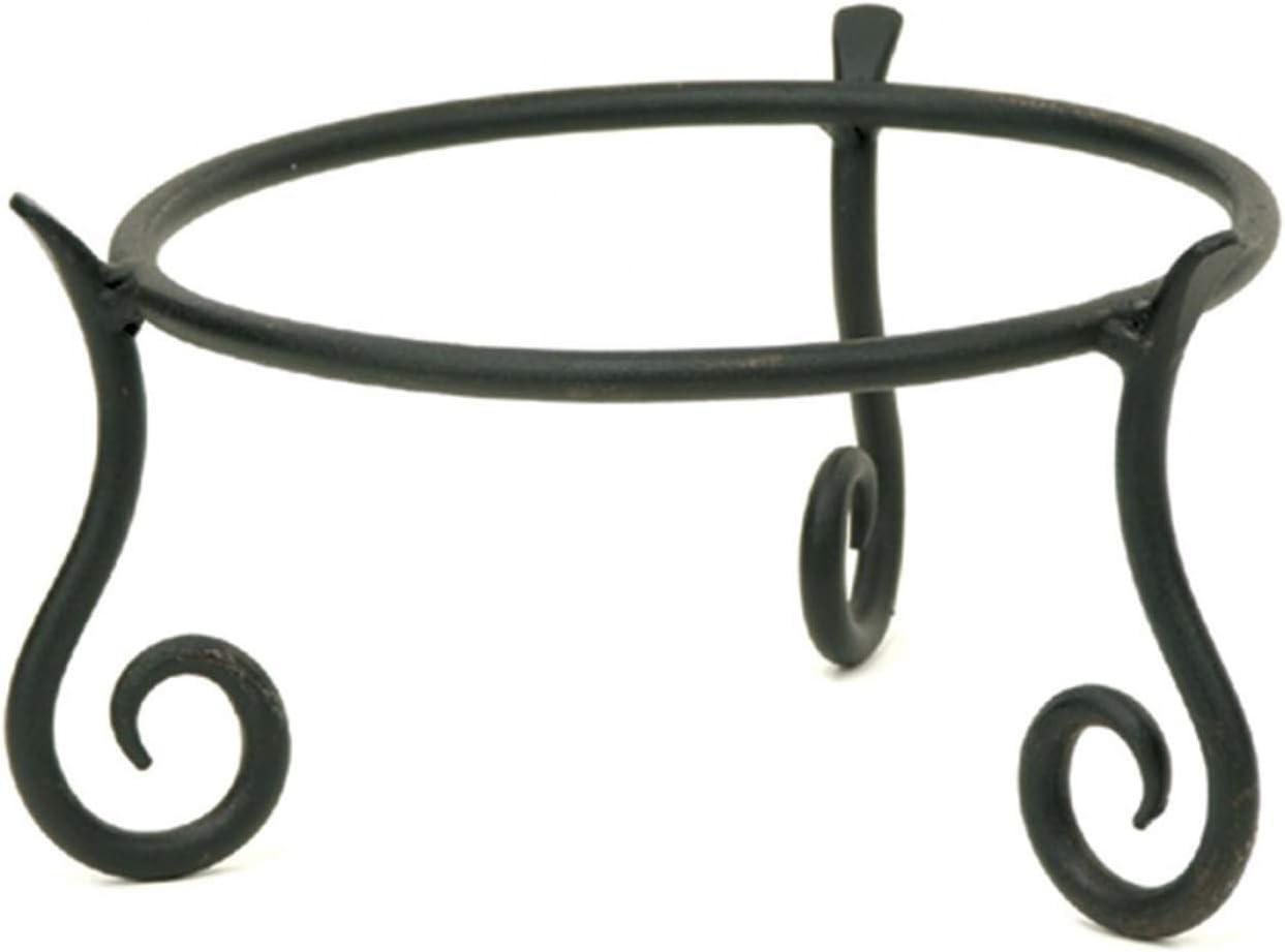 Achla Designs GBS-22 Short Wrought Iron Metal Plant birdbath Bowl Stand Flowerpot Holder, 9.5x6 inches, Black