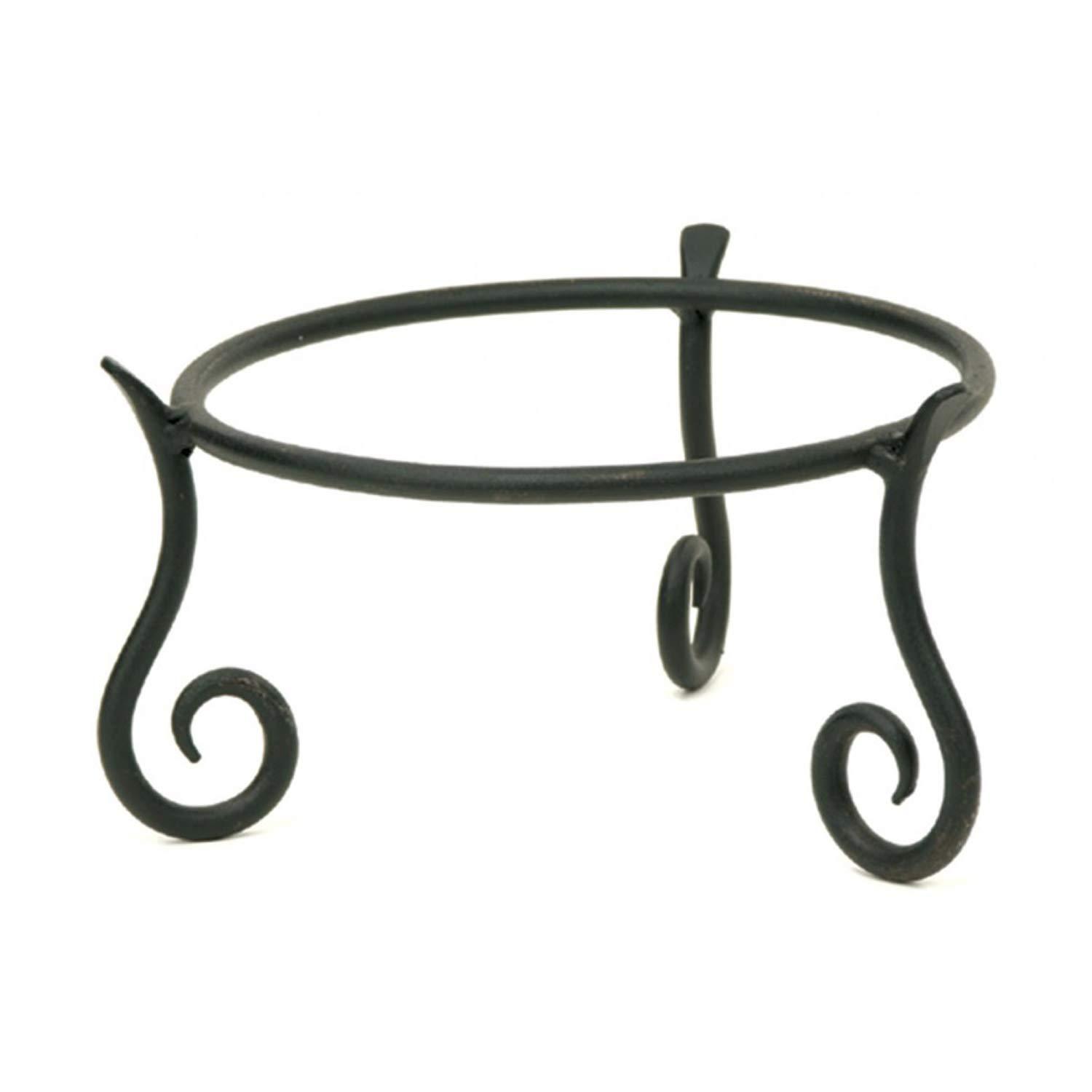 Achla Designs GBS-22 Short Wrought Iron Metal Plant birdbath Bowl Stand Flowerpot Holder, 9.5x6 inches, Black