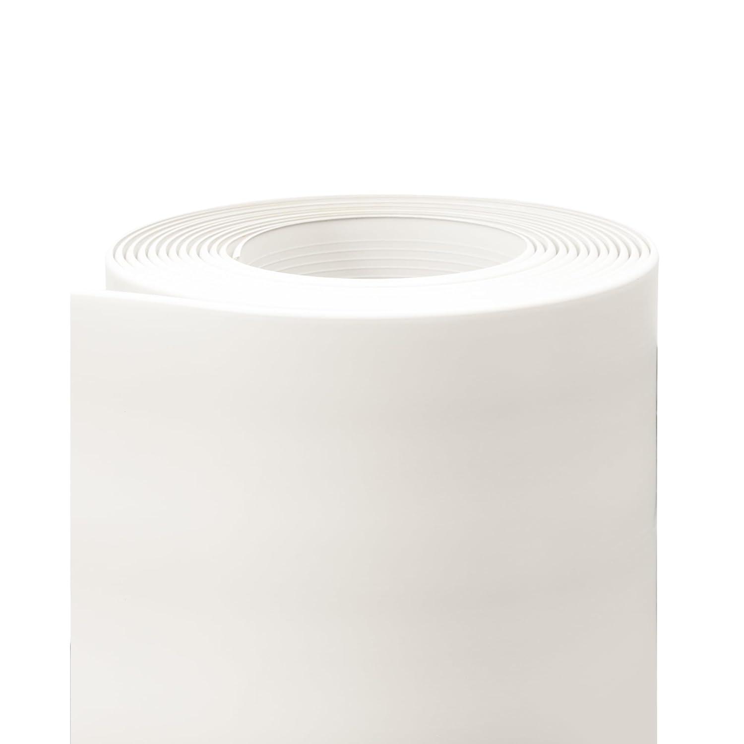 Mohawk Dry Back Vinyl Wall Base in White 4”W x 20’ L roll; one roll per Carton