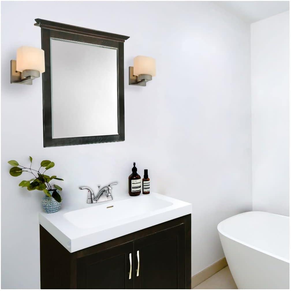 Dove Creek 6'' Satin Nickel Dimmable Vanity Wall Sconce with Frosted Glass