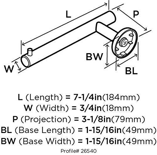 Amerock Arrondi™ Wall Mount Toilet Paper Holder BH26540BBZ