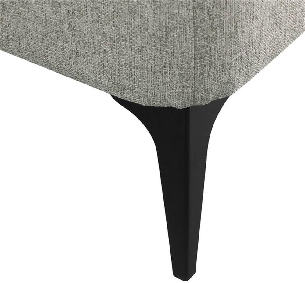 Large Modern Storage Bench Sustainable Gray Woven - HomePop