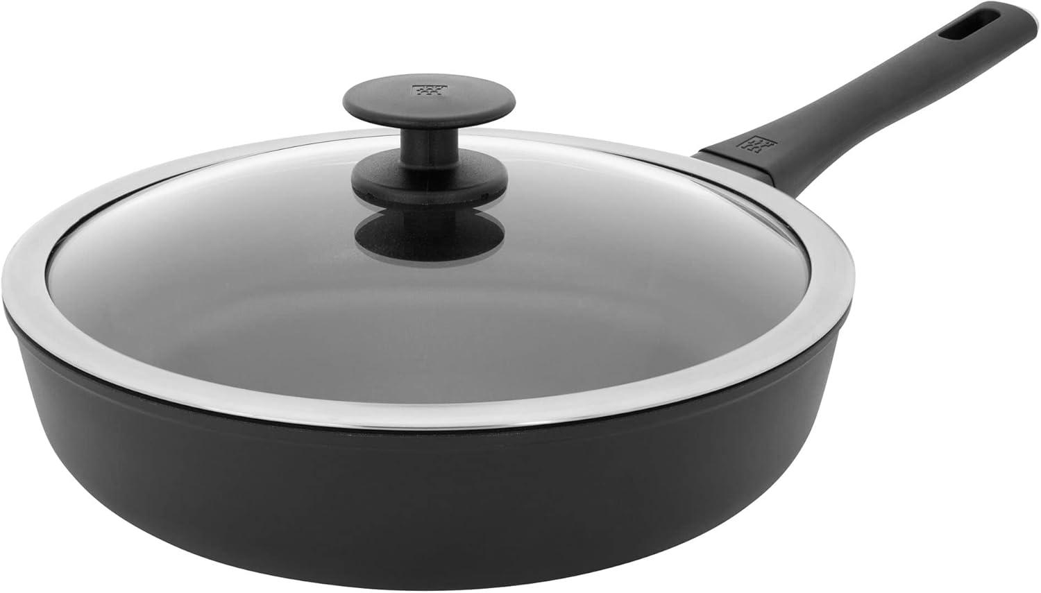 ZWILLING Madura Plus 4-qt Black Aluminum Nonstick Saute Pan with Lid