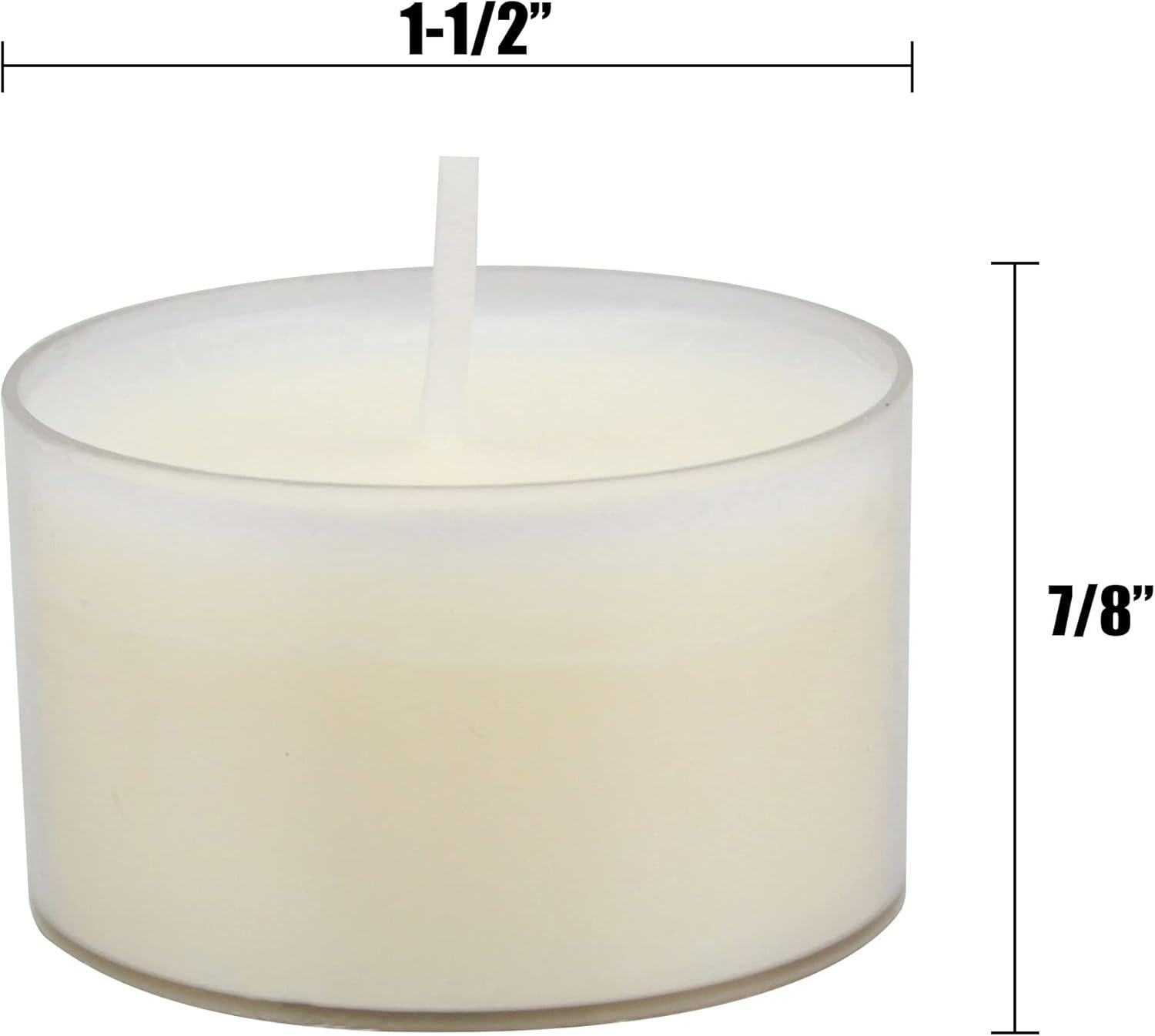 White Palm Wax Unscented Tealight Candles, 48-Pack