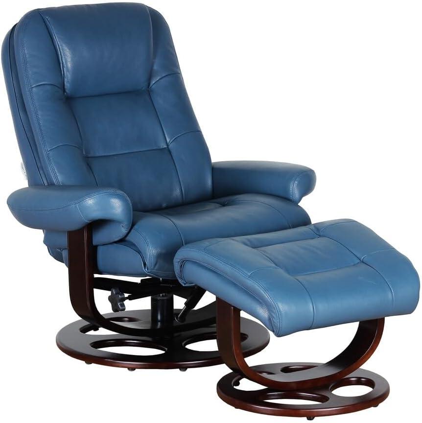 Barcalounger Jacque Swivel Pedestal Recliner w/Ottoman