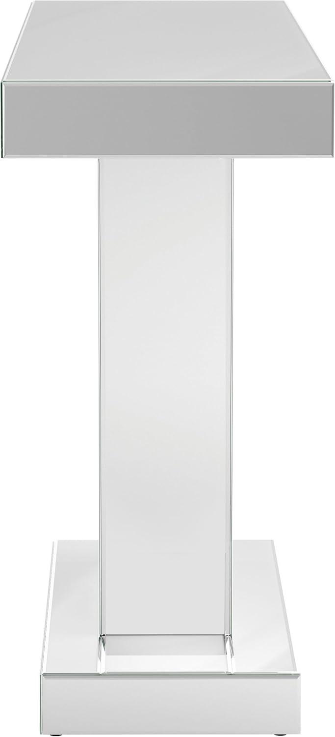 Coaster Crocus Modern Rectangular Glass Console Table Silver