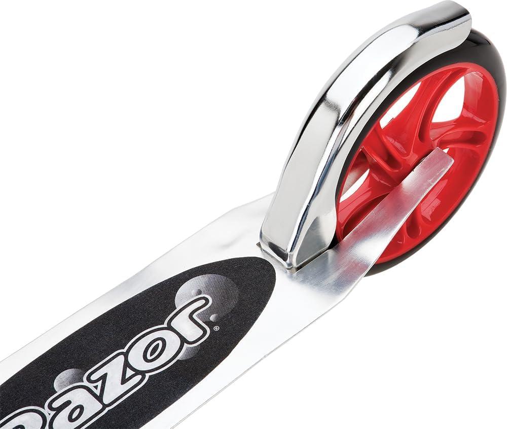 Razor A5 Lux Kick Scooter - Red, Large 8" Wheels, Foldable, Lightweight for Riders up to 220 lb