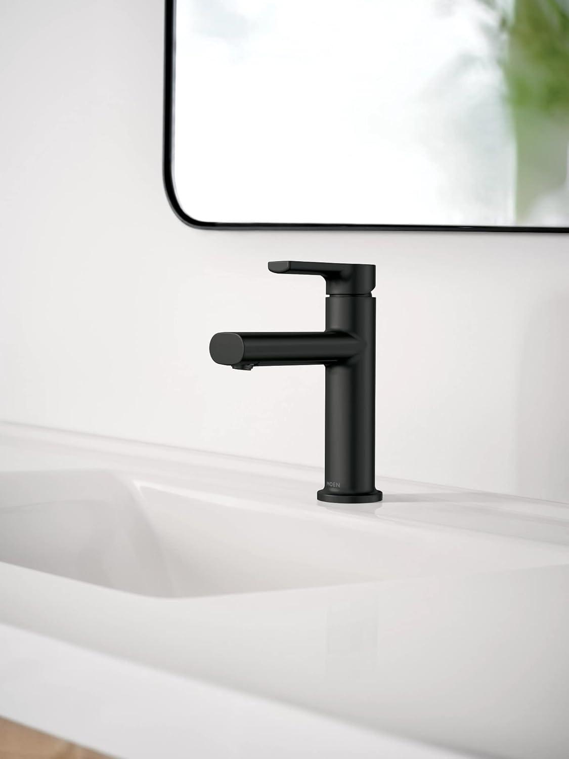 Matte Black Modern Single Handle Bathroom Faucet