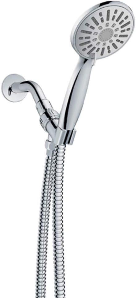 Chrome Adjustable Handheld Shower Head with 5 Spray Settings