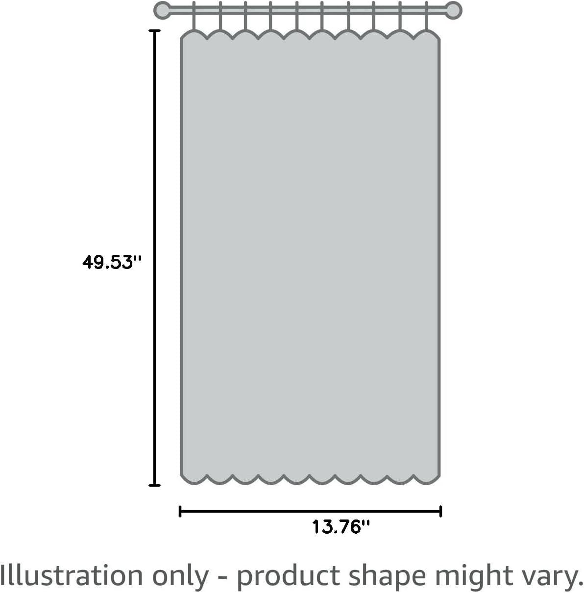 DriftAway Harper Ink Floral Pattern Room Darkening Window Treatment Valance for Living Room Bedroom Rod Pocket 50"x14"+2" Header Beige