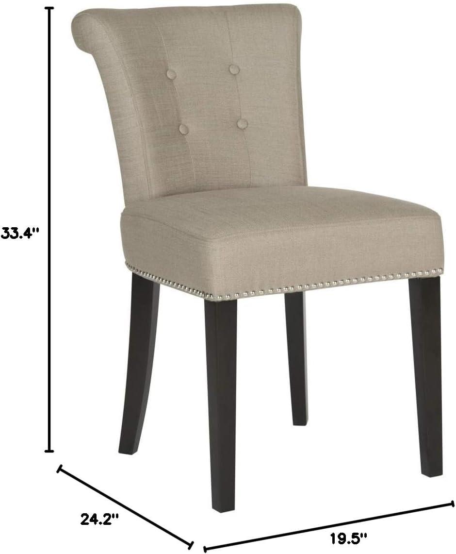 Sinclair 21''H Ring Chair (Set of 2) with Silver Nail Heads  - Safavieh