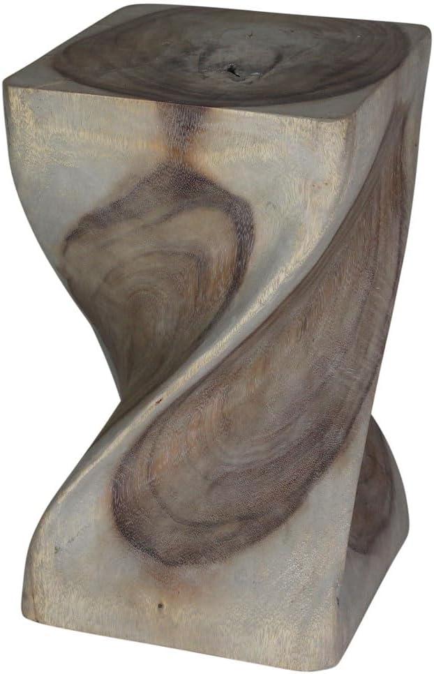 Haussmann® Original Wood Twist Stool 14 X 14 X 20 In High Walnut Oil