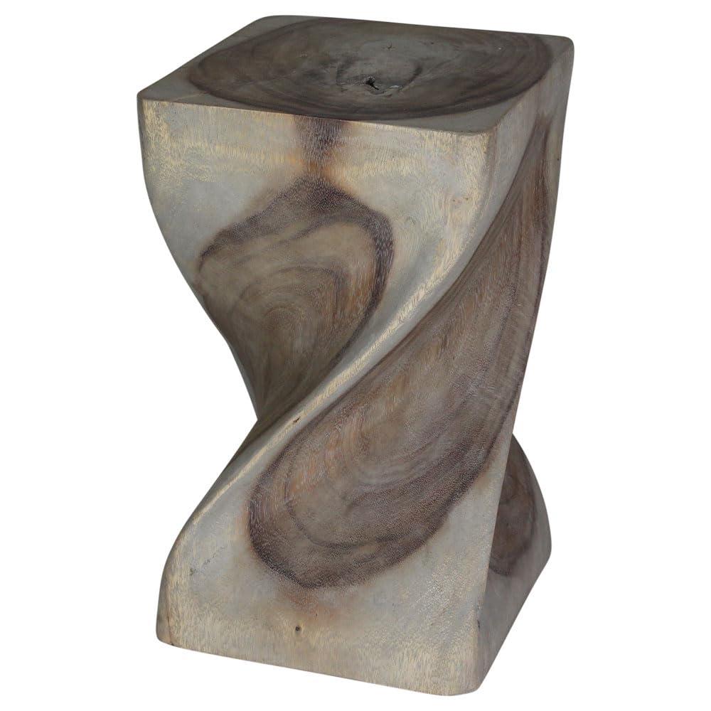 Haussmann® Original Wood Twist Stool 14 X 14 X 20 In High Walnut Oil