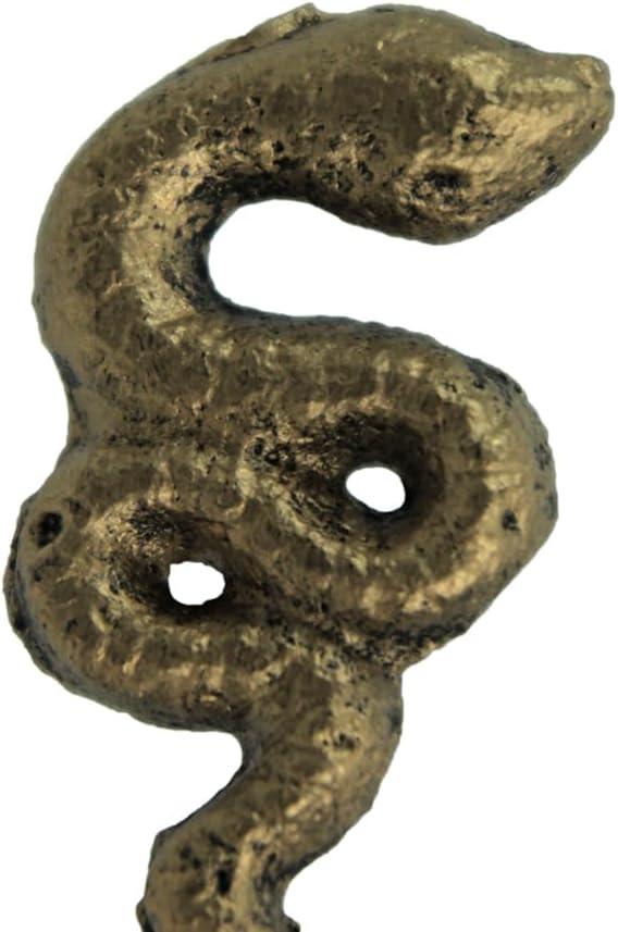 Zeckos Set of 6 Gold Gothic Snake Drawer Pulls - 2.25" x 1" - Cabinet Decor