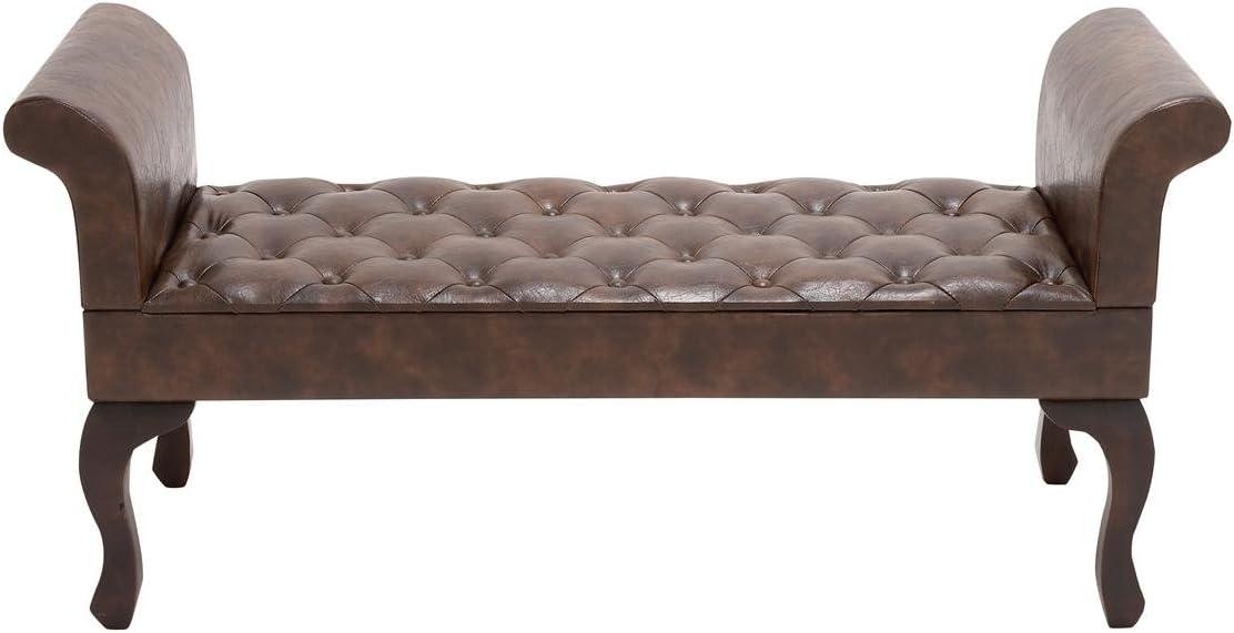 Alexandrine Faux Leather Upholstered Bench