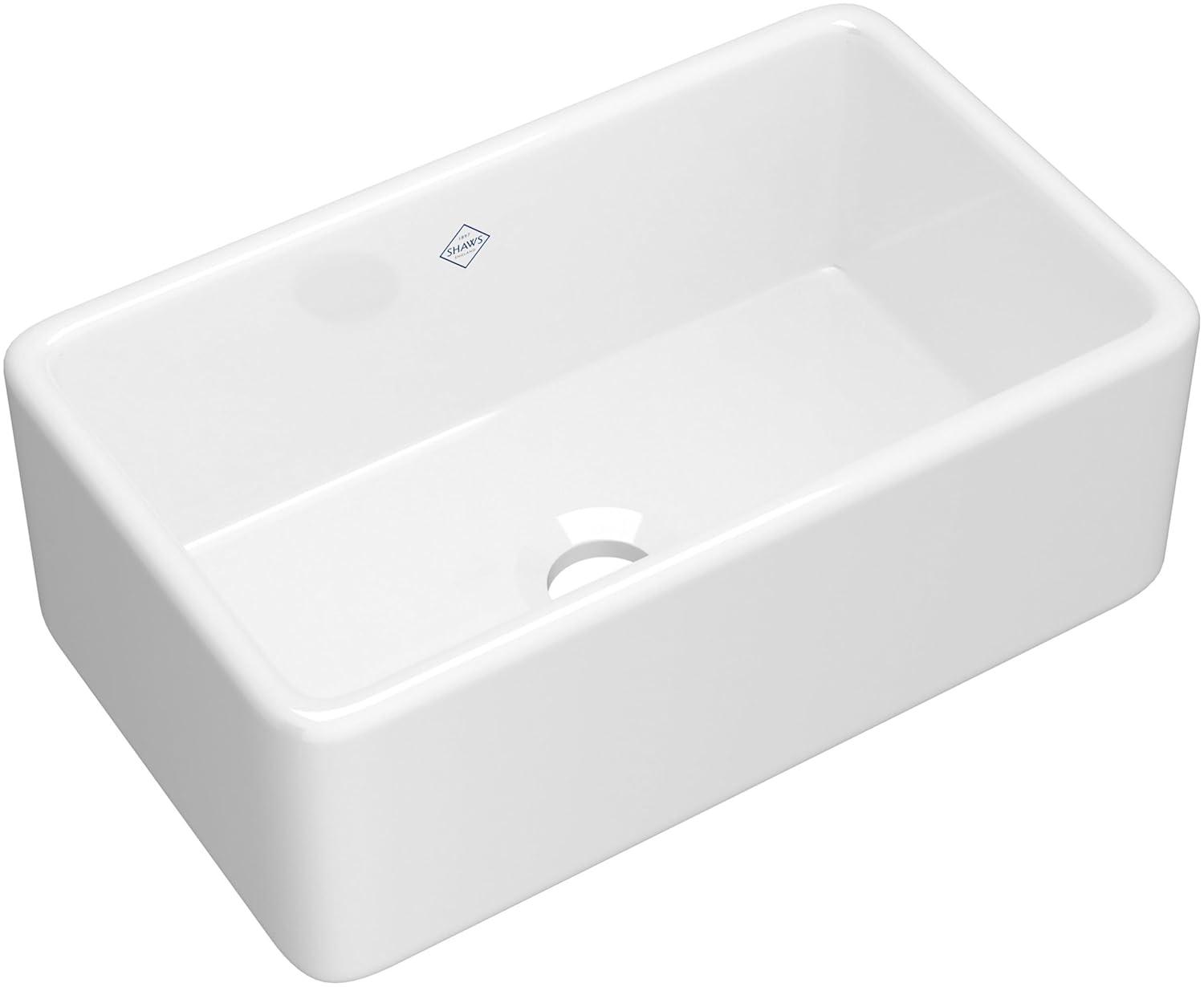 Shaws 30" Single Bowl Farmhouse Apron Front Fireclay Kitchen Sink