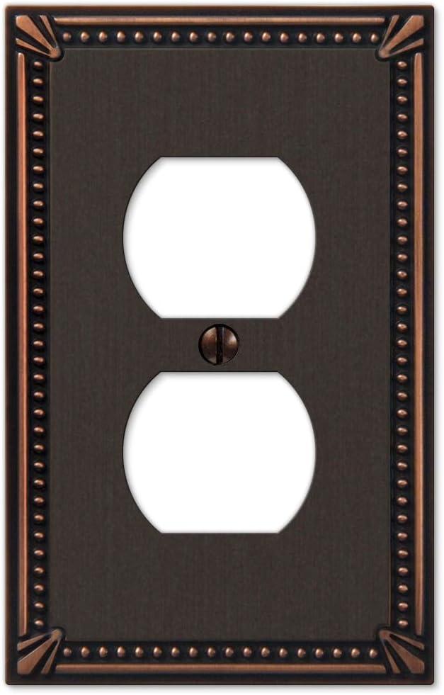 Imperial Beaded No Subject 1 - Gang Duplex Outlet Jumbo Wall Plate