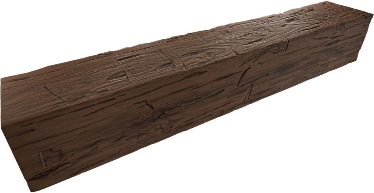 Ekena Millwork Hand Hewn Timberthane Faux Wood 3-Sided Ceiling Beam (U-beam)