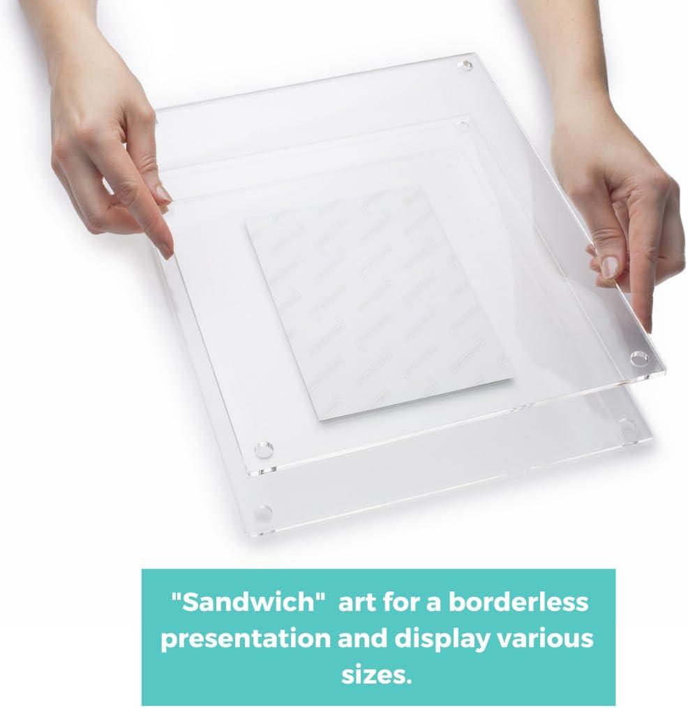 Double Panel Floating Acrylic Picture Frame