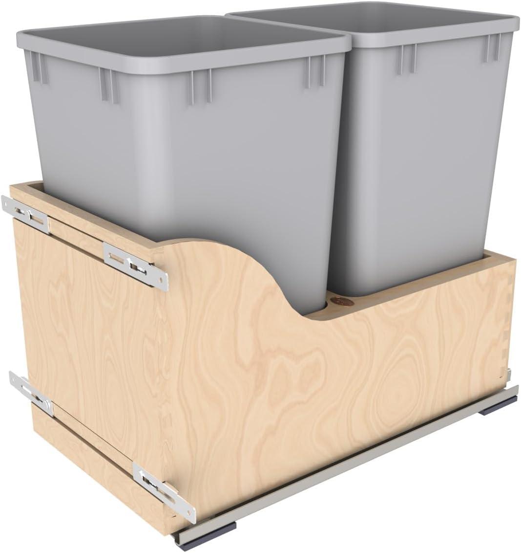 Rev-A-Shelf Wood Pullout Trash/Waste Container W/ Soft-Close