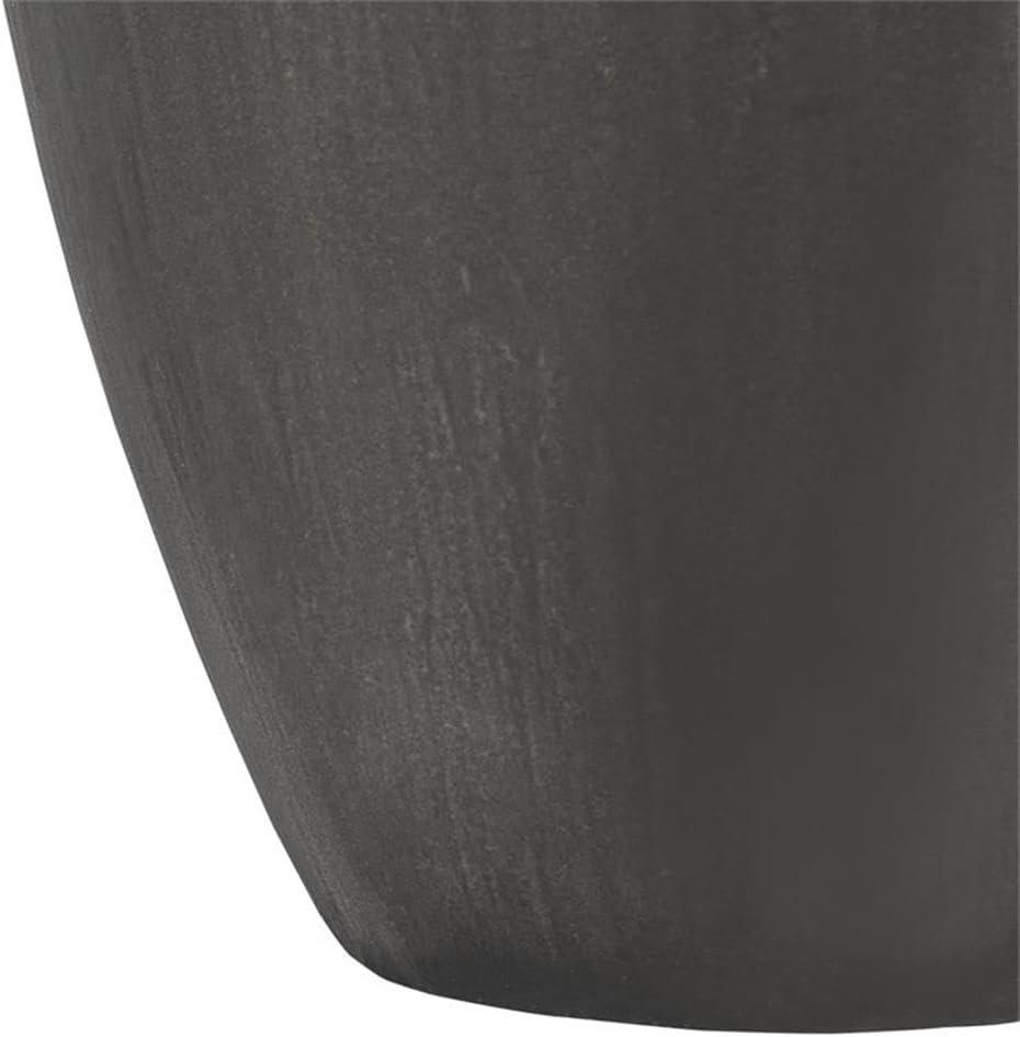 SAFAVIEH Colson Sand fiber Modern Solid Round Patio Planter, Black