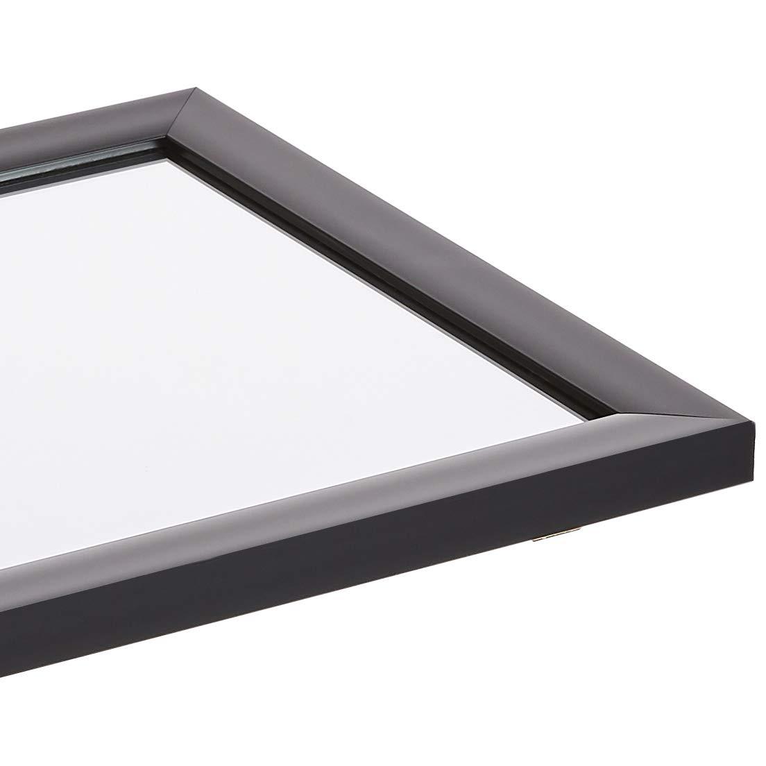Amazon Basics Rectangular Wall Mount Mirror 16" x 20" - Standard Trim, Black