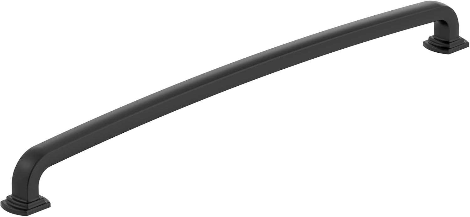 Amerock Surpass 12-5/8 inch (320mm) Center-to-Center Matte Black Cabinet Pull