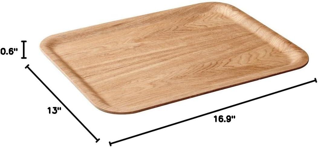 KINTO Willow Non-Slip Wooden Tray, 16.9 x 13.0 inches