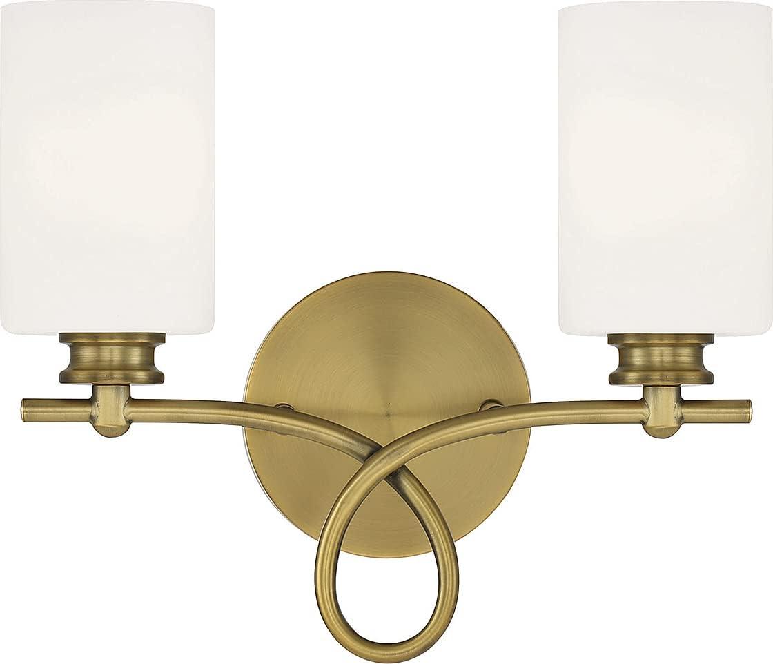Savoy House Woodbury 2 - Light Vanity in Warm Brass