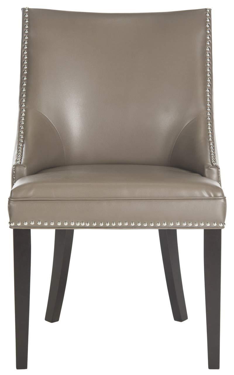 Afton 20"H Side Chair with Nail Heads (Set of 2) - Flat Cream - Safavieh