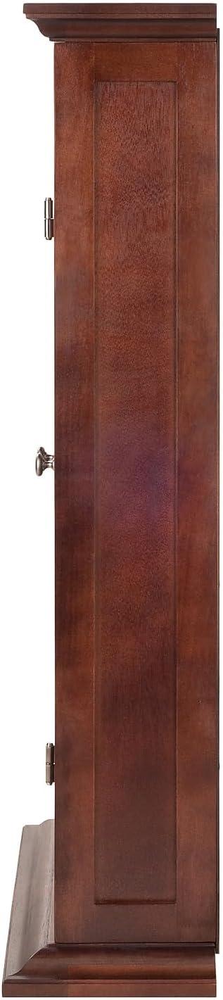 Dvd-Cd Cabinet - Antique Walnut - Winsome: Multimedia Storage, Glass Doors, 4 Adjustable Shelves