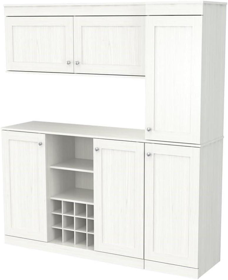 Inval Shaker Laminate 3-Piece Kitchen Cabinet System 63"W, Washed Oak