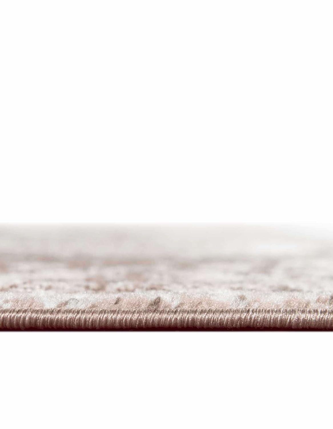 Unique Loom 5' 3 x 5' 3 Sofia  Albert Brown Round Area Rug