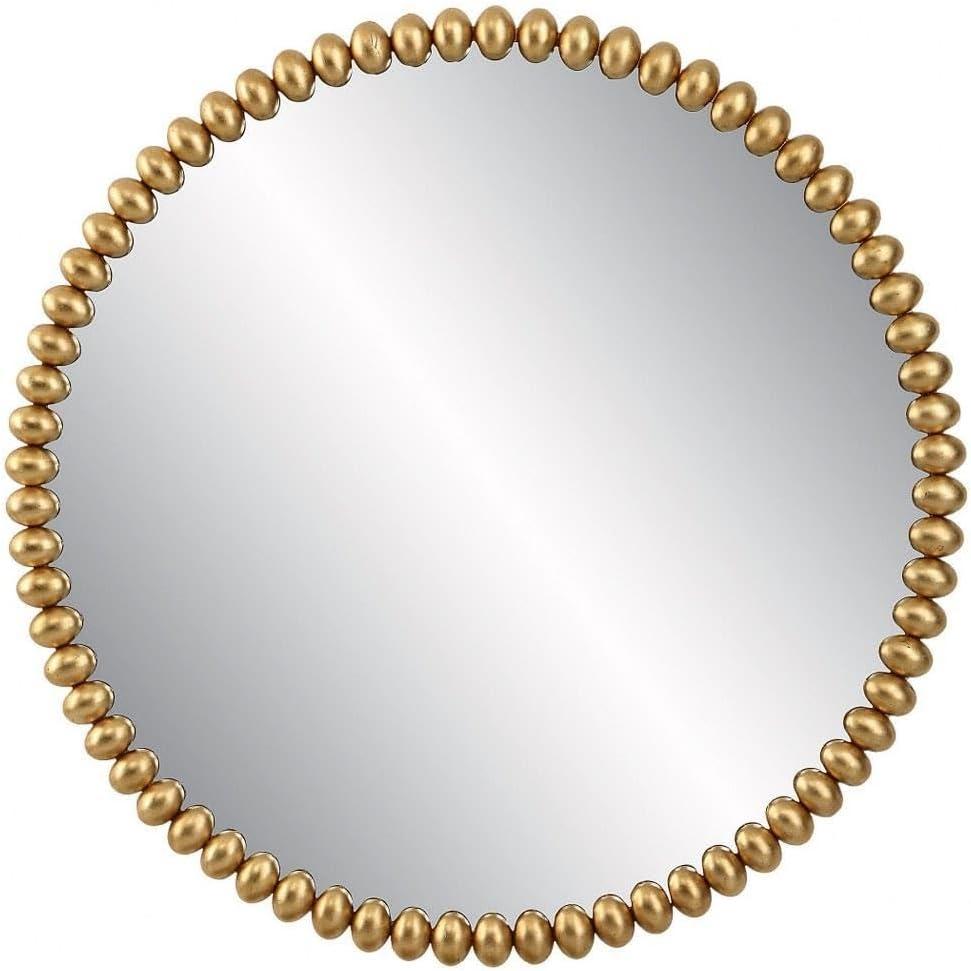 Uttermost Byzantine Gold Leaf 41 1/4" Round Oversized Wall Mirror