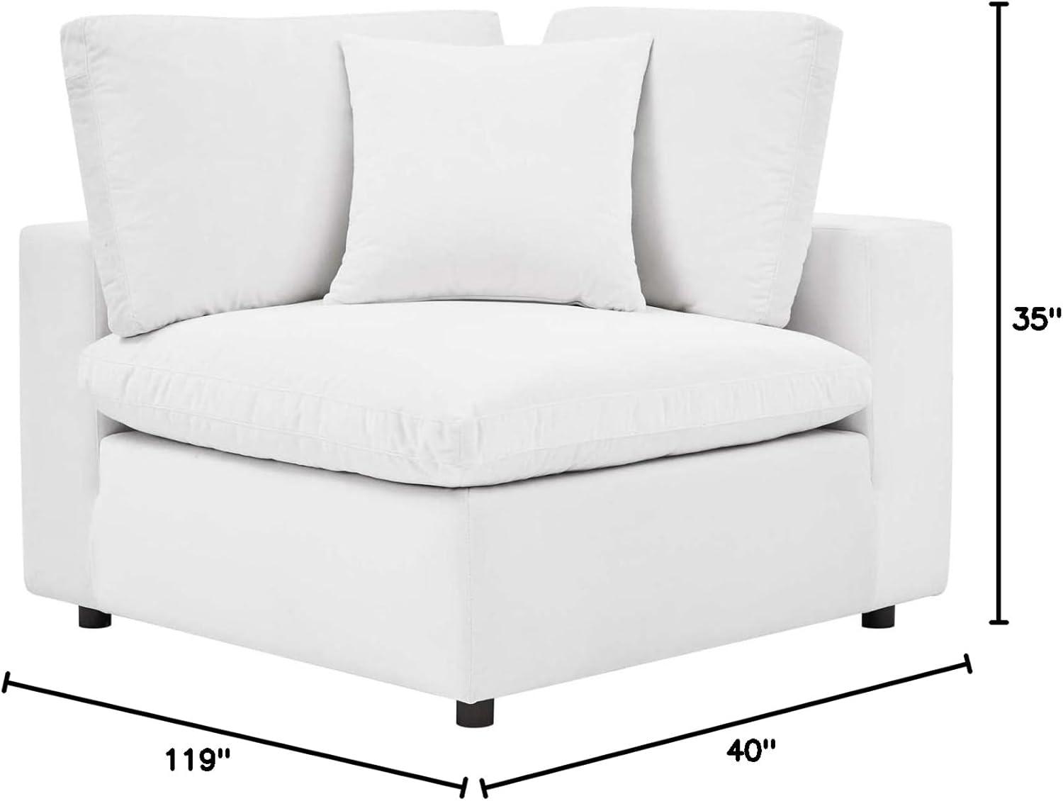 Modway Commix Down Filled Overstuffed Performance Velvet 3-Seater Sofa