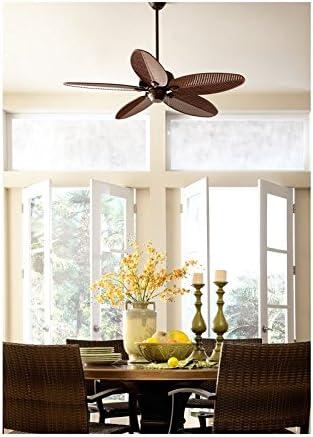 Monte Carlo 5CU52WH Cruise Tropical 52" Outdoor Ceiling Fan with Pull Chain, 5 ABS Palm Leaf Blades, White