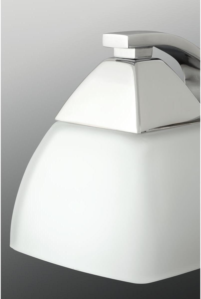 Progress Lighting, Appeal Collection, 1-Light Bath Wall Light, Brushed Nickel, Etched White Glass Shade