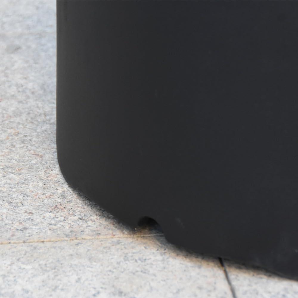 Black Concrete Round Propane Tank Cover Table