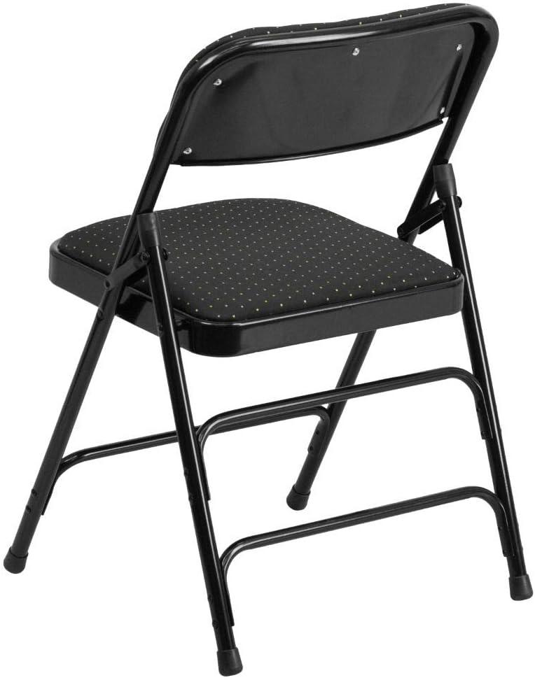 Flash Furniture 2 Pack HERCULES Series Curved Triple Braced & Double Hinged Fabric Upholstered Metal Folding Chair