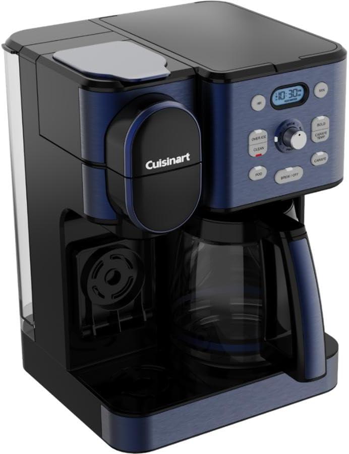Cuisinart SS-16 Coffee Center 2-in-1 Coffeemaker and Single Serve Combo Brewer, Navy Blue